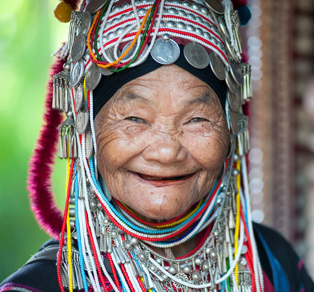 Elderly lady of the Akha tribe